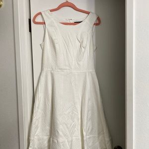 White House Black Market  color white dress size 8